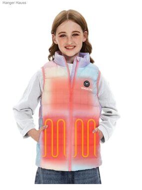 Kids Heated Vest with Battery Pack Lightweight Electric Nylon